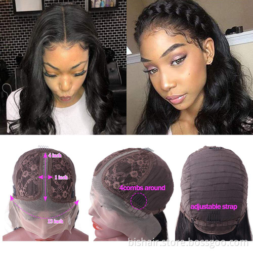 wholesale raw straight human hair Remy original bone straight Hair Black Women 100% Raw Brazilian Human Hair T Lace Frontal Wig